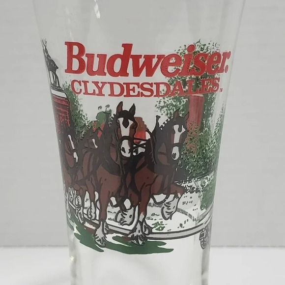 1991 Anheuser -Busch Budweiser Clydesdale  Beer Glasses,Set of 4. - Picture 4 of 10